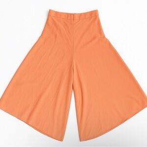 Alice + Olivia silk High-Waisted Wide-Leg Culotte Pants 4